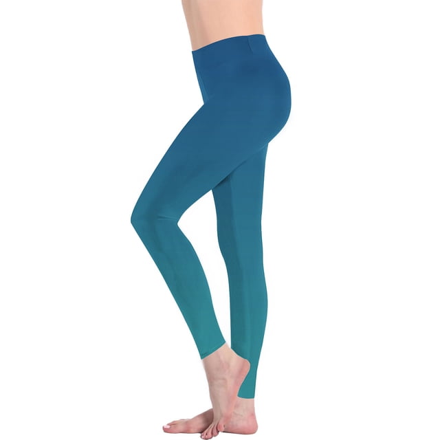TIMIFIS Plus Size Yoga Pants for Women Workout Leggings for Women Tummys Control High Waisted Yoga Pants Gradient Color Athletic Running Cycling Tights - Spring/Summer