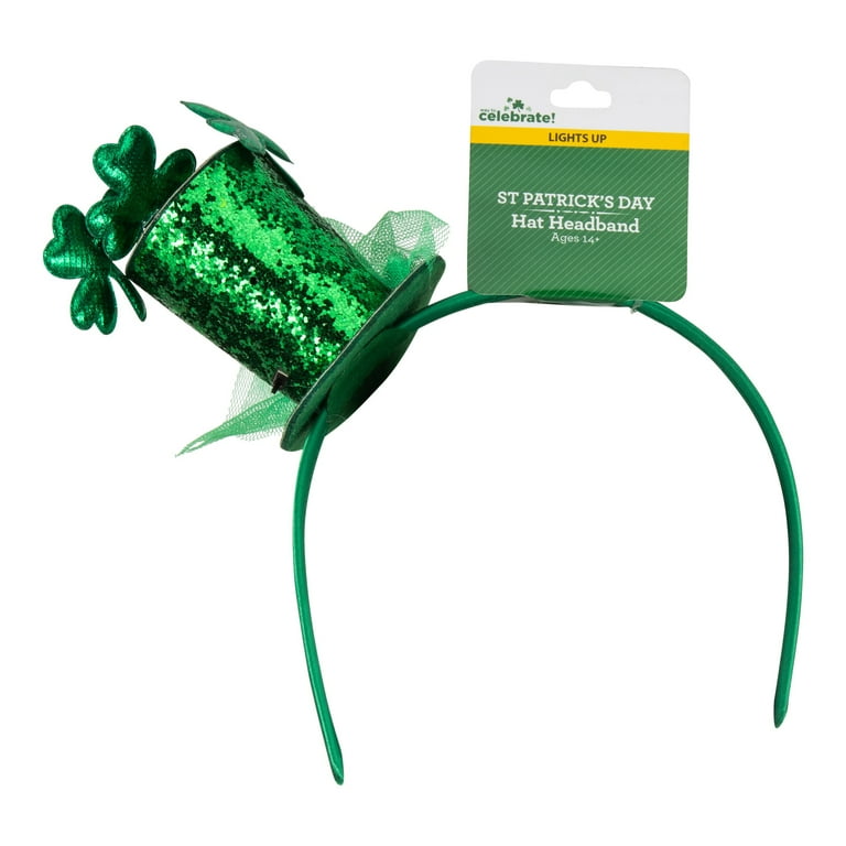 Paddys Day Glitter Cat Headband Paddys Day Glitter Cat Headband