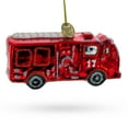 thumbnail image 3 of Gleaming Firetruck Glass Christmas Ornament, 3 of 4