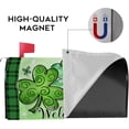 thumbnail image 3 of St. Patricks Day Shamrock Clover Welcome Mailbox Cover Magnetic Standard Size 21" x 19", Lucky Green Buffalo Plaid Decorative Post Letter Box Wrap Decor Irish Garden Yard Outdoor Decoration, 3 of 6