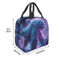 thumbnail image 3 of Fotbe Mystical White gorilla Jungle Bolsa Térmica con Estampado y Forro de Aluminio Grueso Bolsa de Almuerzo con Bolsillo Frontal para Hombres y Mujeres, Ideal para Trabajo, Escuela, 3 of 8