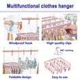 thumbnail image 3 of Dinheiro-perchero plegable para ropa, 32 tipos de clip, tendedero multifuncional, clip de plástico a prueba de viento para el hogar, 3 of 6