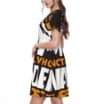 thumbnail image 2 of Easygdp Not All Who Wander Are Lost4 para Vestido Transpirable de Mujer, Vestido Suelto de Manga Corta con Pliegues y Bolsillos para el Verano, 2 of 6