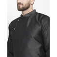 thumbnail image 2 of eloria Men's Traditional Black Thread Work Pathani Kurta, 2 of 7