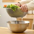 thumbnail image 6 of 2 Pieces Fruit Vegetable Washing Basket, Rice Washing Bowl Colander Food Strainers Set, 304 Stainless Steel Colander with Mixing Bowl for Rice 24cm, 6 of 8