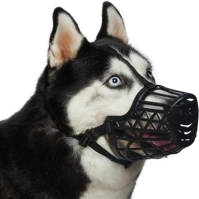 Dosaele Basket Dog Muzzle for Large Medium Small Dogs Cage Muzzles to Prevent Biting Chewing Licking Scavenging Mouth Cover with Adjustable Strap for Vet Visits Grooming Walking