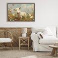 thumbnail image 2 of Stupell Industries Wildflower Lamb Portrait Brown Framed Floater Canvas Wall Art design by LSR Design Studio, 21 x 31, 2 of 9