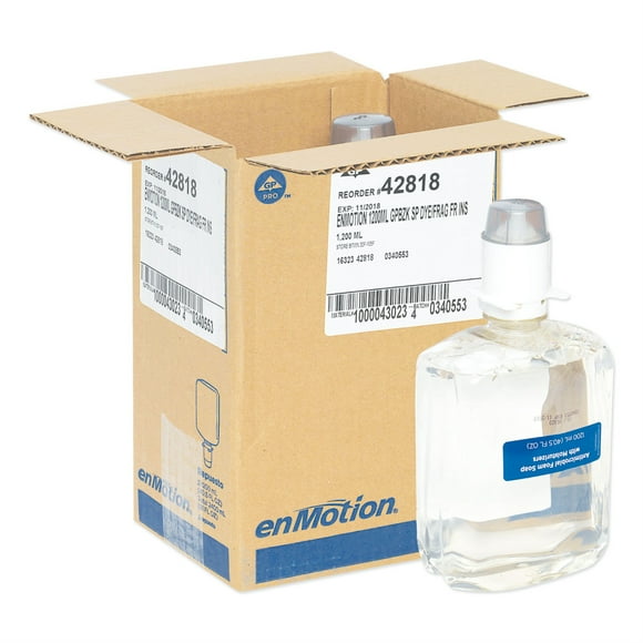 Georgia Pacific Professional GP enMotion Automated Touchless Soap/Sanitizer Refill ,SOAP,ANTIMICROFM,CLR