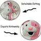 thumbnail image 5 of Conejo blanco rosa de peluche para niñas, almohada de conejito juvenil, juguete para decoración del hogar, muñeca decorativa para fiesta de cumpleaños (25cm) Rojo Verde, 5 of 5