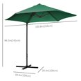 thumbnail image 2 of 8.5ft Green Offset Cantilever Patio Umbrella with 360° Rotation | Outdoor Shade for Decks, Pools & Patios | Durable Polyester & Steel Frame, 2 of 7