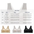 thumbnail image 2 of Women Plus Size Wireless Bra, Front Closure, Fixed Cups, Gathered Support, Seamless Beauty Back Comfort Daily Underwear Purple M(M), 2 of 7
