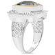 thumbnail image 2 of 6.31 Carat Genuine Green Amethyst & White Diamond .925 Sterling Silver Ring QJ Model, 2 of 3