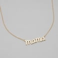 thumbnail image 3 of Mercie Sterling Silver Gold Vermeil Name Necklace “Mama” Script Pendant Minimal Design 18 Inch Everyday Wear, 3 of 8