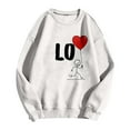 thumbnail image 3 of Sweatshirt for Couples Womens Sweatshirts No Hood Valentine's Day Print Sweatshirt Mens Sweatshirts Crewneck Lover Funny Print Pullover Soft Casual Long Sleeve Hoodless Top, 3 of 4