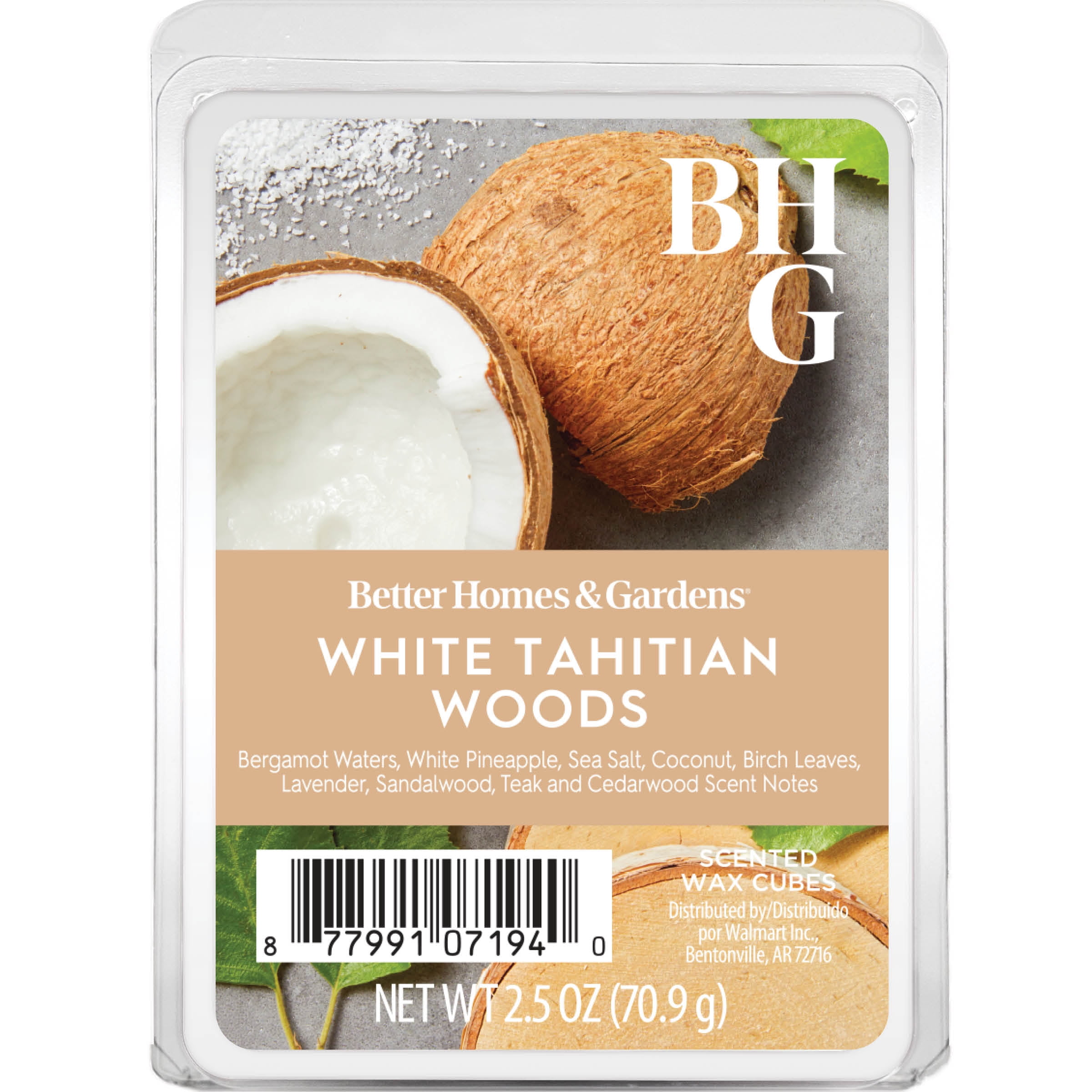 (10 pack) White Tahitian Woods Scented Wax Melts, Better Homes & Gardens, 2.5 oz (1-Pack)