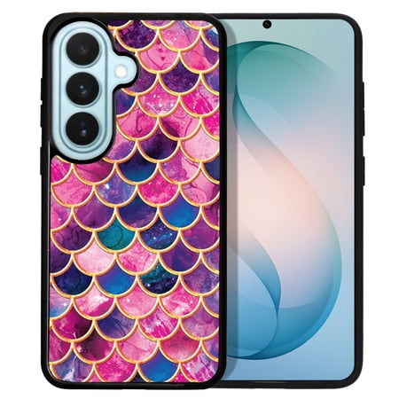 WIRESTER Shockproof Soft Rubber Cover Case for Samsung Galaxy S26+ / S26 Plus 6.7" 2026, Pink Mermaid Scales