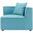 thumbnail image 6 of Lounge Loveseat Sofa, Fabric, Blue, Modern Contemporary Urban Design, Outdoor Patio Balcony Cafe Bistro Garden Furniture Hotel Hospitality, 6 of 8