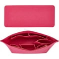 thumbnail image 4 of Felt Purse Organizer Base Shaper for Tote Bag Bag Organizer Insert for Handbags Multiple Pockets Felt Organizer Bag in Bag Shaper with Zipper Pockets Fit Neverfull MM Speedy Rose Red, 4 of 7