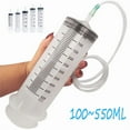 thumbnail image 2 of Multifunction 100ml-550ml Syringe Large Capacity With 100cm Hose Pump Measuring Washable Injector For Pet Feeding Oil Glue Fluid, 2 of 10