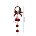 thumbnail image 6 of Shoreew Christmas Red Bell Ornament Plastic Velvet Flocked Bell Ball Tree Ornament for Holiday Window Shop Home Decoration, 6 of 6