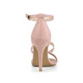 thumbnail image 2 of BLISSFUL STEP Women's Shoes Faux Suede Stiletto High Heel Open Toe Adjustable Ankle Strap Sandals  Dust Pink 7, 2 of 7