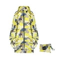 thumbnail image 2 of Imperméable Femmes Hommes Manteau de Pluie Adultes Imperméable Respirant Polyester Imperméable Pliable Veste de Pluie Imperméable Randonnée Voyage Imperméable Pliable Manteau de Pluie Cape Nuage Jaune, 2 of 5