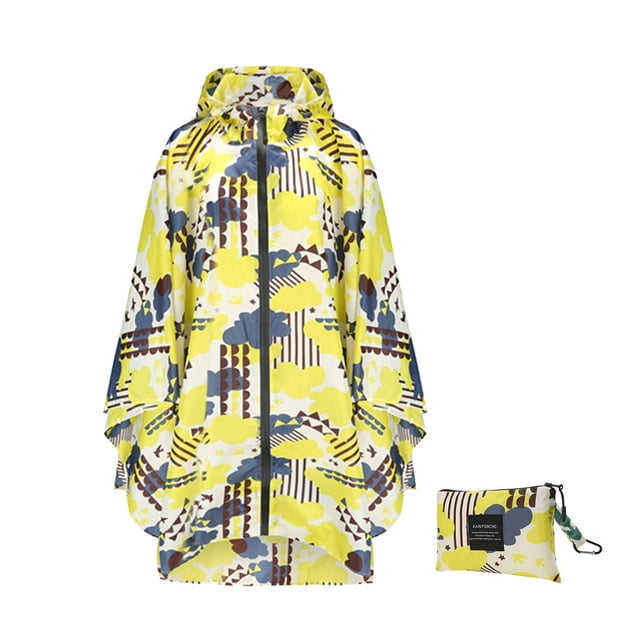 Imperméable Respirant en Polyester pour Hommes et Femmes, Randonnée, Voyage, Pliable, Jaune Nuage