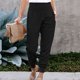 thumbnail image 4 of Gibobby pantalones de cargo mujer Cintura de tela Pantalones elásticos Pantalones elegantes Leggings Pantalones con bolsillos Pantalones casuales de jogging para mujer (Negro, S), 4 of 5