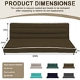thumbnail image 4 of 63"x40" Outdoor Swing Cushion with Backrest, Memory Foam, Tie Straps, Oxford Fabric Replacement for Porch Bench 2/3 Seater, 4 of 7