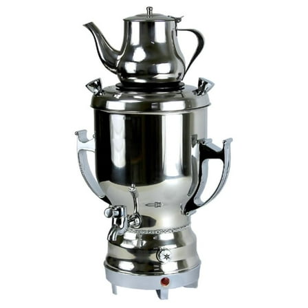 Electric 4.5L Stainless Steel Samovar Tea Maker w/ 32oz Kettle 110V 1300W