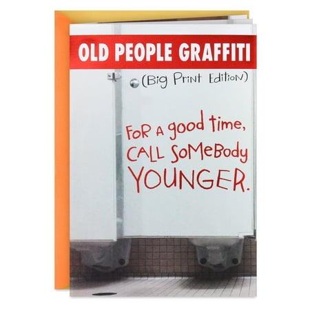 Hallmark Funny Birthday Card (Old People Graffiti)