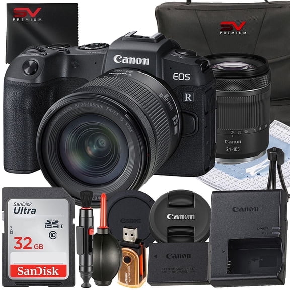 Canon EOS RP Mirrorless Camera with RF 24-105mm IS STM Lens   32GB Memory Card   Case   SV Premium Accessory Bundle (International Version)