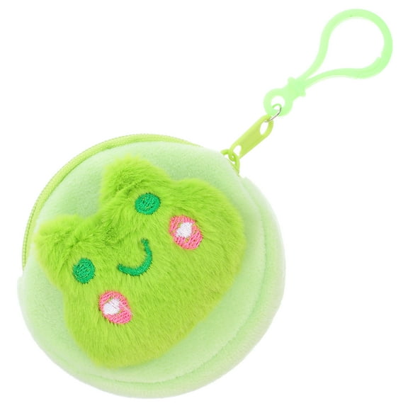 Masteelf Cute Frog Purse Cartoon Purse Soft Plush Wallet For Kids Funny Animal Design Money Pouch Multi-Functional Storage Bag Change Purse For Keys Earphones For Girls