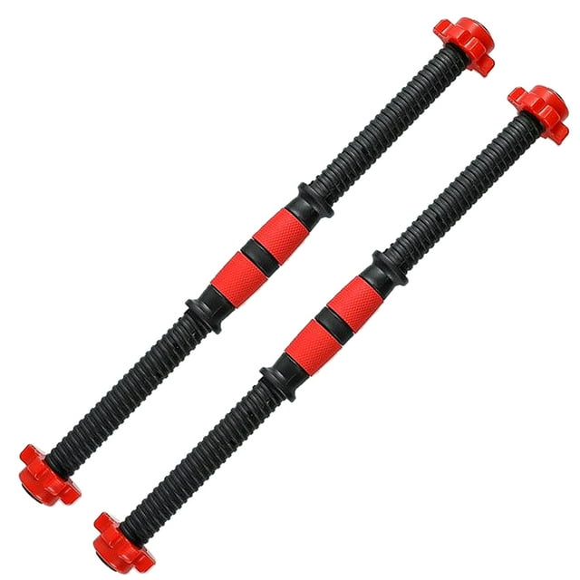 Graflsoa Adjustable Dumbbell Handles with 4 Locking Collars for Weight Plates (Plates Not Included) - 50cm Iron & Plastic Construction, Max Load 25kg Each