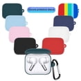 thumbnail image 1 of Earphone Cover Soft Silicone Wireless Bluetooth-compatible Headset Protective Case with Carabiner for  Buds Pro, 1 of 8