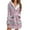 Light pink, variant on Women's Long Sleeve Plush Bathrobe - Winter Warm Christmas Printed Homewear, Beige, M