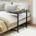 thumbnail image 4 of Patiojoy Rolling C-shaped End Table Couch Table with Built-in Phone Slot, Small Side Table with 2 Lockable Casters, 4 of 9