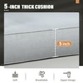 thumbnail image 6 of CozyHom 3-Seat Outdoor Patio Aluminum Sofa Furniture Sets Metal Patio Couch With Cushions, Outdoor Accent Chair Patio Long Decorative Sofa/Chairs, White, 6 of 6