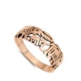 thumbnail image 4 of CHOOSE YOUR COLOR Rose Gold-Tone Elephant Family Filigree Ring 925 Sterling Silver Band Female Size 6, 4 of 4