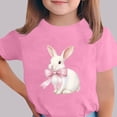 thumbnail image 2 of Piuwrlz 7/8 Girls Short T-Shirts Sleeve Kids Graphic Shirts Tops Crew Neck Pullover Pink Size 7/8, 2 of 6