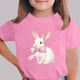 thumbnail image 1 of Blusas y camisas de manga corta con cuello redondo Camiseta estampada de manga corta de Pascua para niños Cuello redondo Manga corta Casual Versátil Para niñas Niños Top de poliéster, 1 of 5