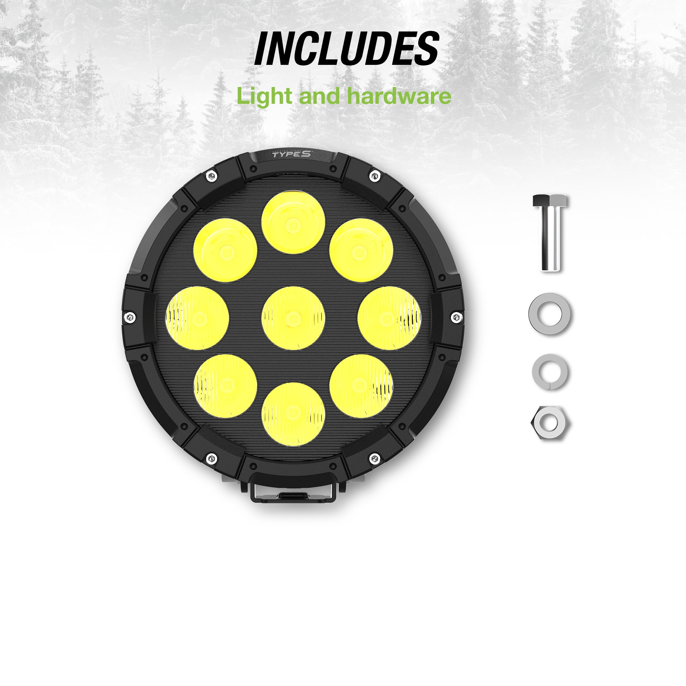 TYPE S - Elevate 6 Inch Spot + Flood Combo Beam Pod Light - DOT Compliant - 4,050 Raw Lumens, Waterproof, Die-cast, Off Road Lights, Truck, Jeep, UTV, ATV, SUV, 1 Pack