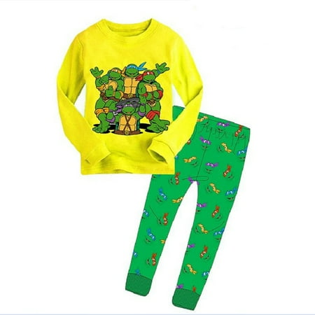 

Binwwede Kids Toddlers Boys Girls Cartoon Sleepwear Outfits Casual Long Sleeve Shirt Top Pants Nightwear 2Pcs Pajamas Set Autumn