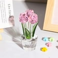 thumbnail image 5 of Qianwei Crystal Tulips Flowers Figurine Pink with Vase - Glass Flower Bouquet Collectible Figurines Crystal Office Home Decor Paperweight - Tulip Gifts for Women Mom Bestfriend Wedding Anniversary, 5 of 12