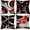 Black and Red, variant on Blue and Black Throw Pillow Covers 18x18 Inches Set of 4 Decor Decorative Throw Pillow Cover Abstract Modern Geometric Teal Square Cushion Cases for Sofa Bed Couch