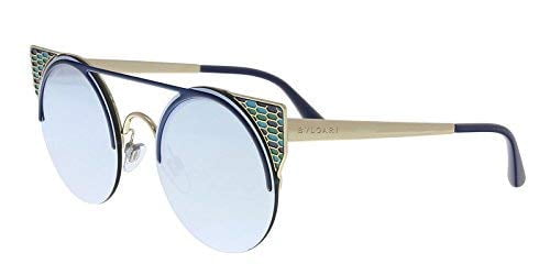 Bulgari BV6088 20206J Blue/ Pale Gold Cat eye Sunglasses Bulgari BV6088 20206J Blue/ Pale Gold Cat eye Sunglasses