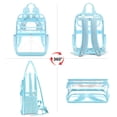 thumbnail image 6 of KOITHOT Clear Backpacks Large Heavy Duty PVC Waterproof Transparent Bookbag for School Adult Work, Blue, 6 of 7