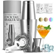 RAINDROP Rhythm BARSUPPLY Professional 4-Piece Boston Cocktail Stainless Steel Shaker Set Elevate Your Mixology with Style and Precision