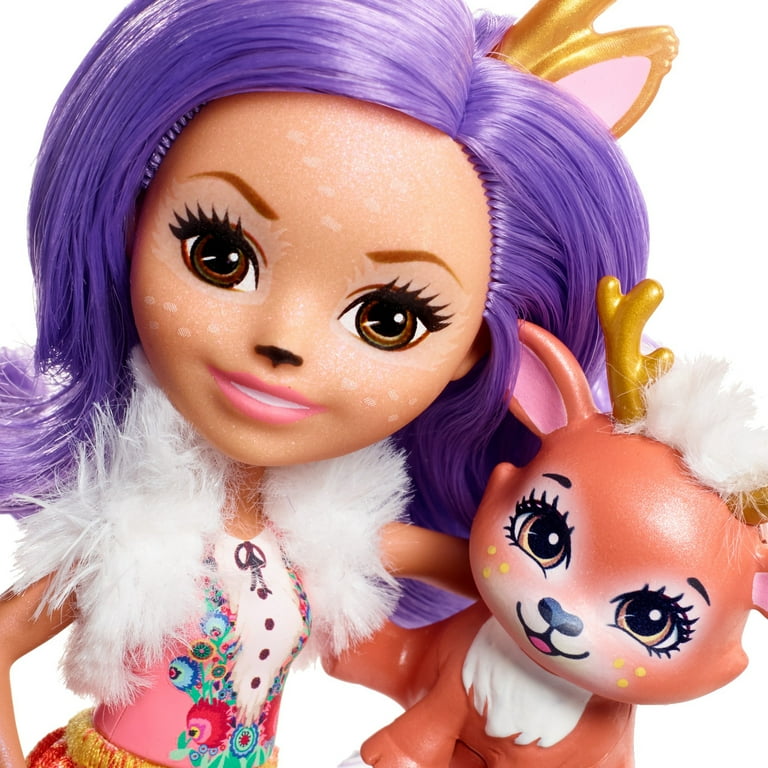 Enchantimals Danessa & Danetta Deer Sister Dolls (6-in & 4-in) & 2 Animal  Figures, Removable Skirt and Accessories, Great Gift for Kids Ages 3Y+