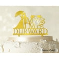 thumbnail image 1 of "Mr & Mrs Wedding Cake Topper Personalized Mirror Cake Topper Color Option Available 5""-7"" Inches Wide", 1 of 1
